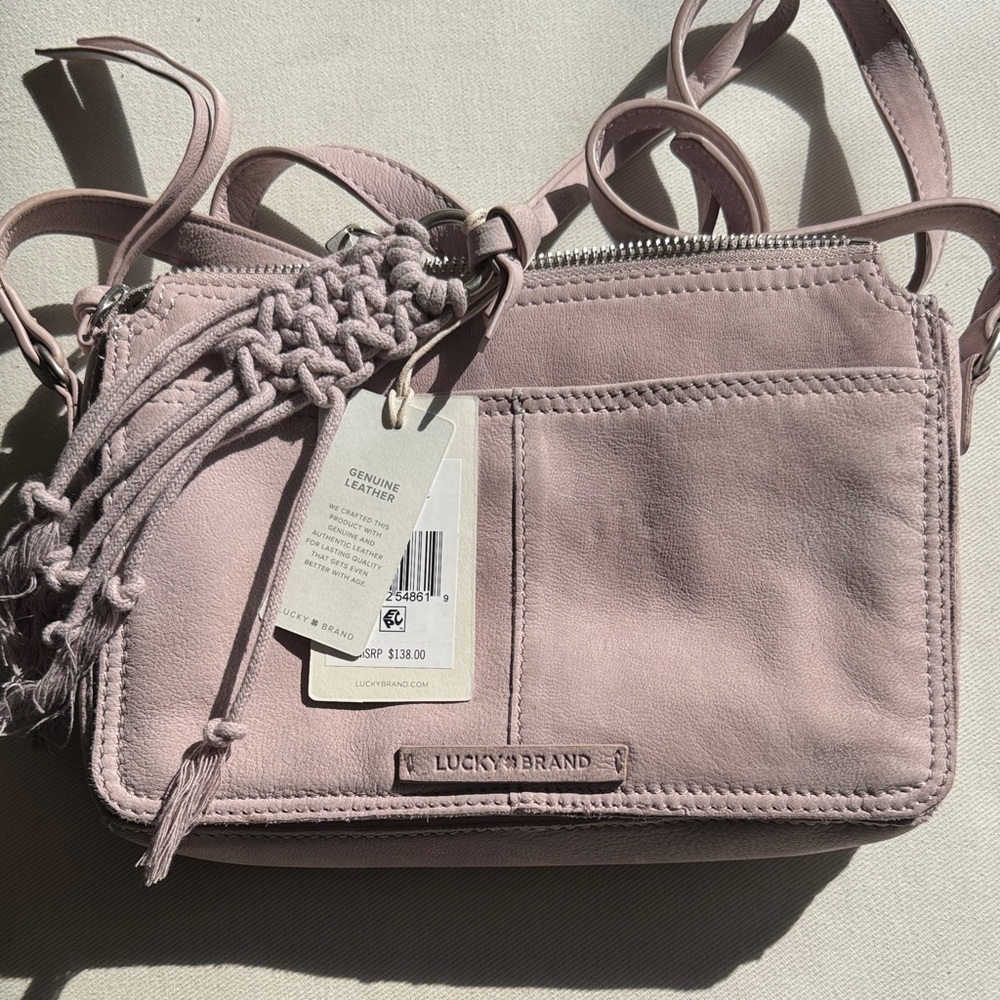Lucky Brand Blush Leather Crossbody Bag
